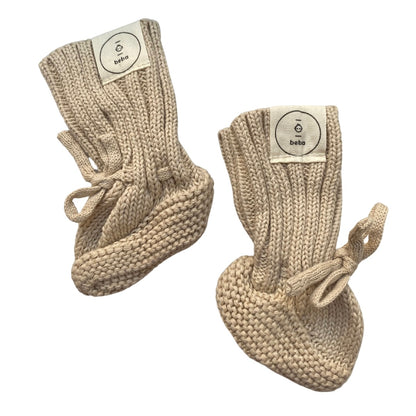 Organic Cotton Knitted Baby Booties