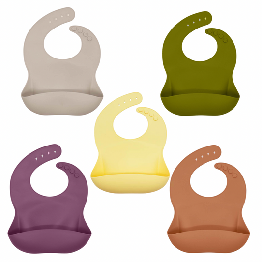 Silicone Baby Bibs 5-Set