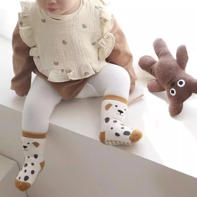 Baby Non Slip Floor Socks Cartoon Toddler Walking Socks with Grips 