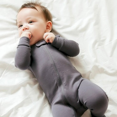 Double Zip Pj Onesie | Neutral Tones