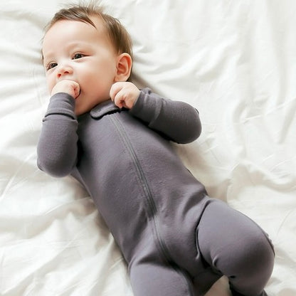 Double Zip Pj Onesie | Neutral Tones