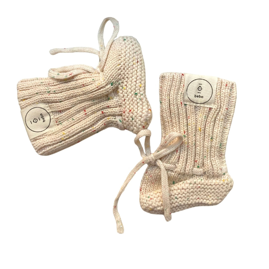 Organic Cotton Knitted Baby Booties