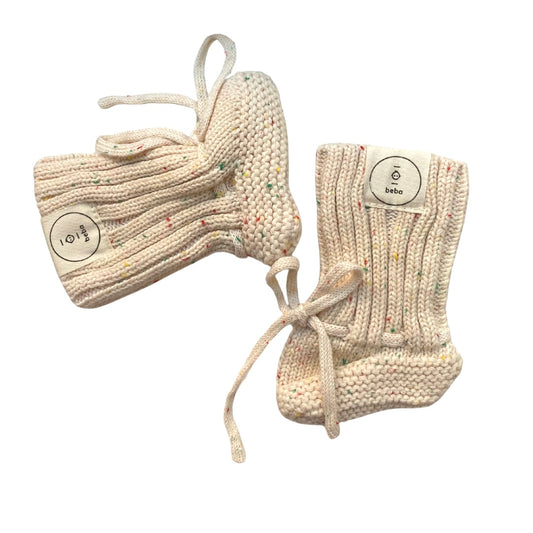 Organic Cotton Knitted Baby Booties