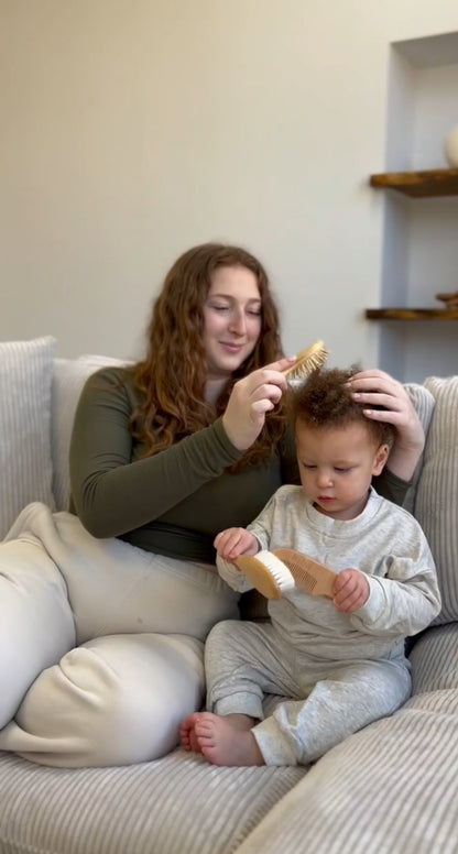 Natural Wooden Baby Brush Set