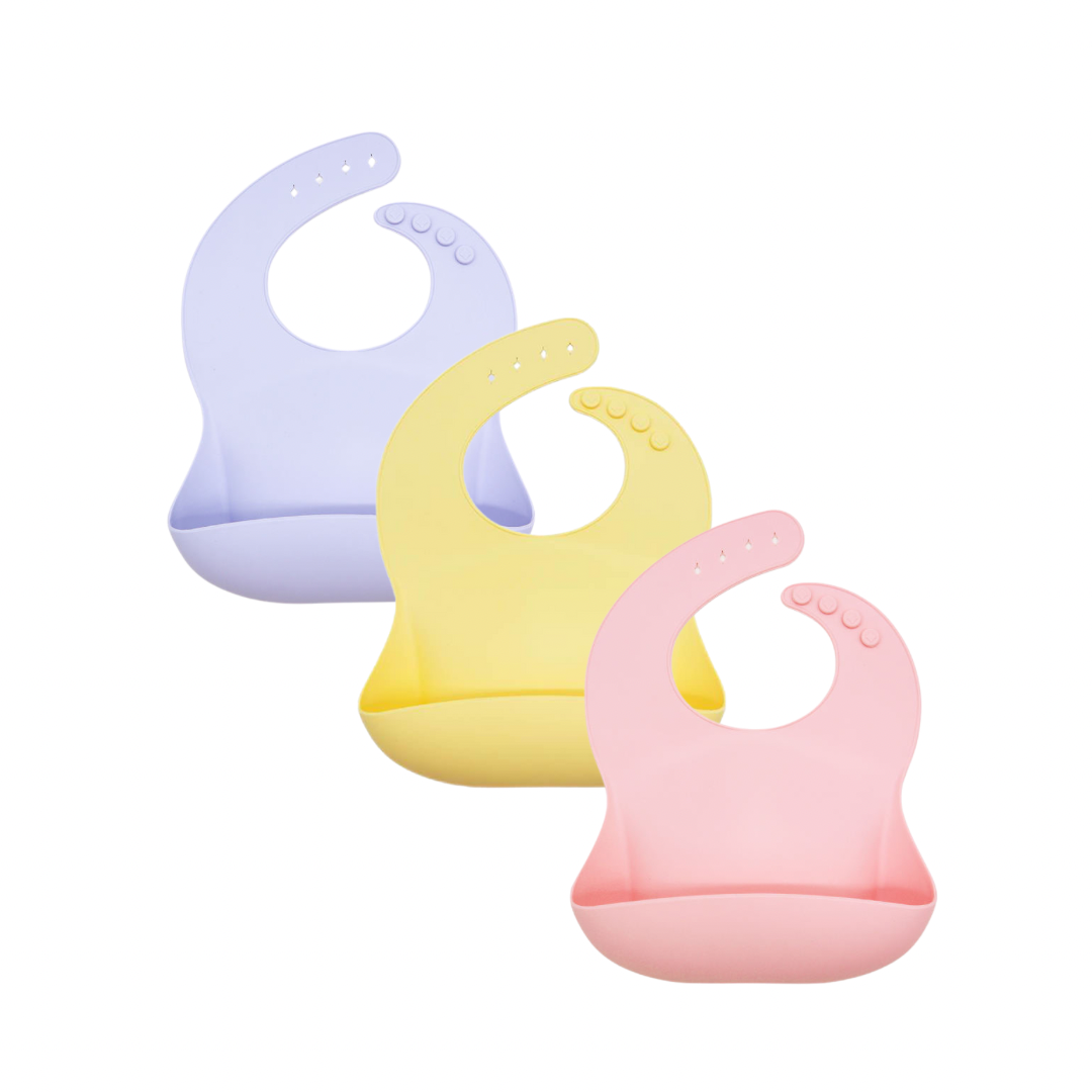 Silicone Baby Bibs (3-Pack)